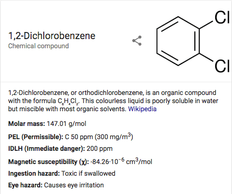 O Dichlorobenzene molecule
